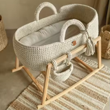 Baby Moses Basket Bassinet with Straight Hood