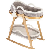 Baby Moses Basket Bassinet with Straight Hood