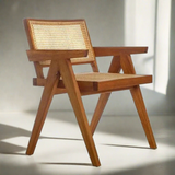 Elba Nordic Rattan & Wood Dining Chair
