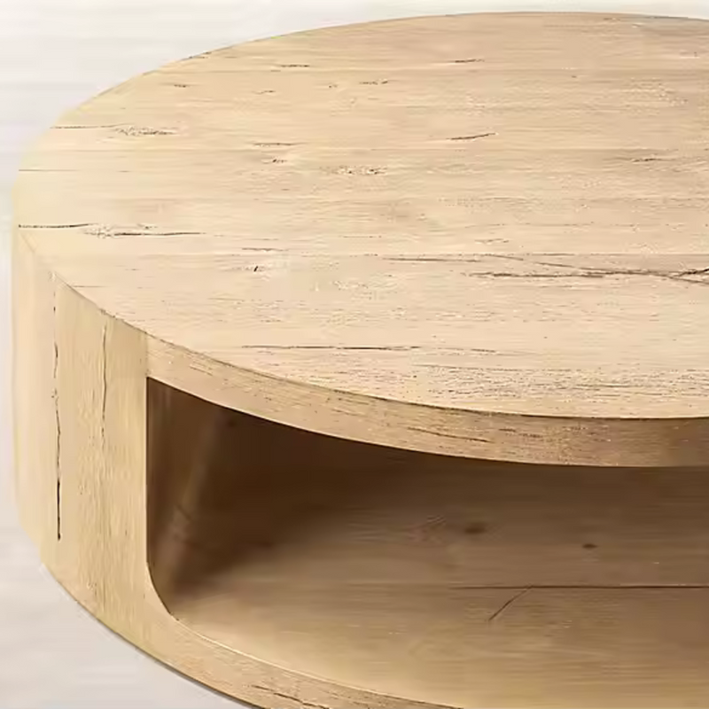 Lucca Wood Round Shape Coffee Table