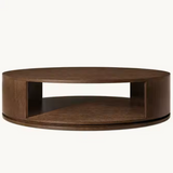 Lucca Wood Round Shape Coffee Table