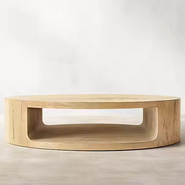 Lucca Wood Round Shape Coffee Table