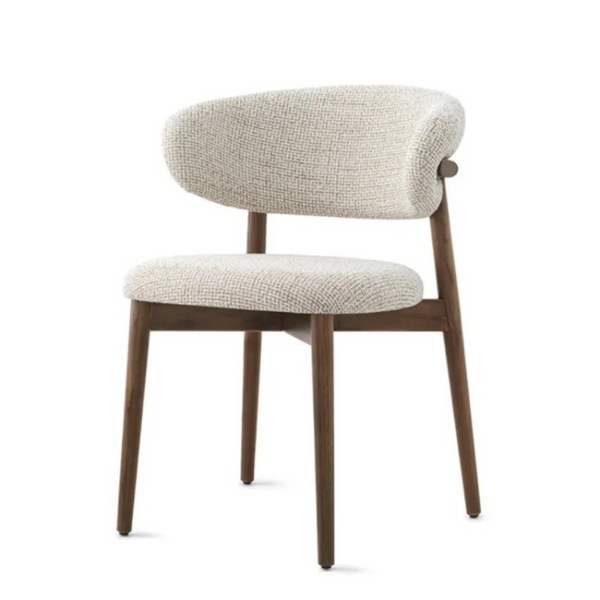 Martina Nordic Linen Wood Dining Chair