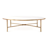 Milano Golden Forged Iron Frame Coffee Table – Round, Square, Rectangular, or Oval