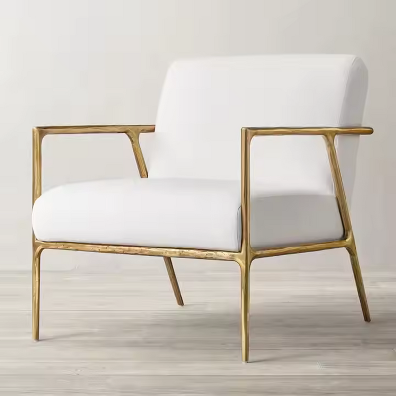 Milano Golden Forged Iron Frame Armchair