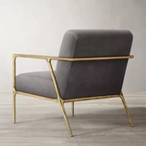 Milano Golden Forged Iron Frame Armchair