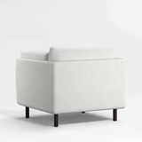 Monza Upholstered Cream Fabric Lounge Chair