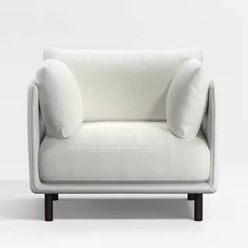 Monza Upholstered Cream Fabric Lounge Chair