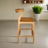 Tropika Rattan & Wood  Bar Stool - Natural Brown Colour