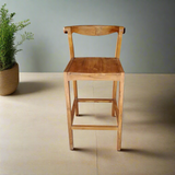 Tropika Rattan & Wood  Bar Stool - Natural Brown Colour