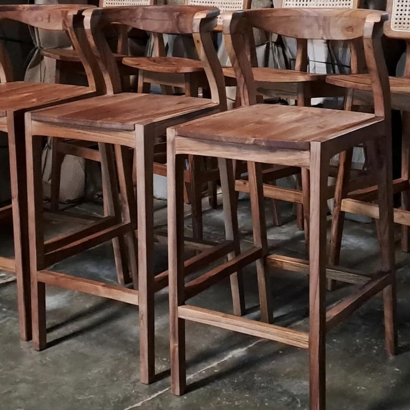 Ubud Wooden Indoor and Outdoor Stool Chair