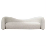 Velvienne Boucle & Linen Curved Sofa