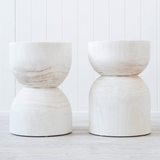 Boracay Timber Stool White Wash