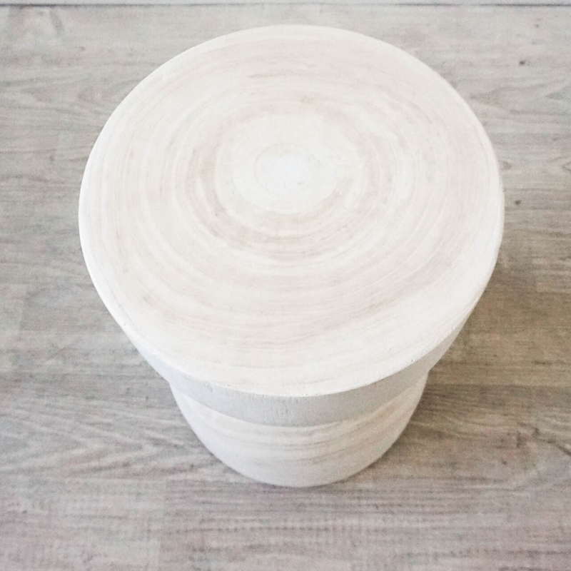 Boracay Timber Stool White Wash