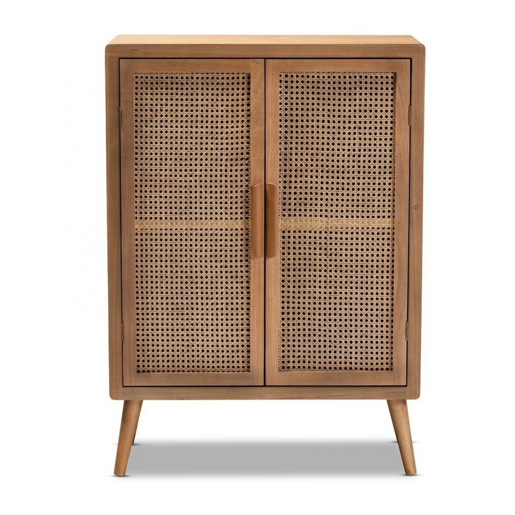 Flamingo Wood Rattan Cabinet My Home Design