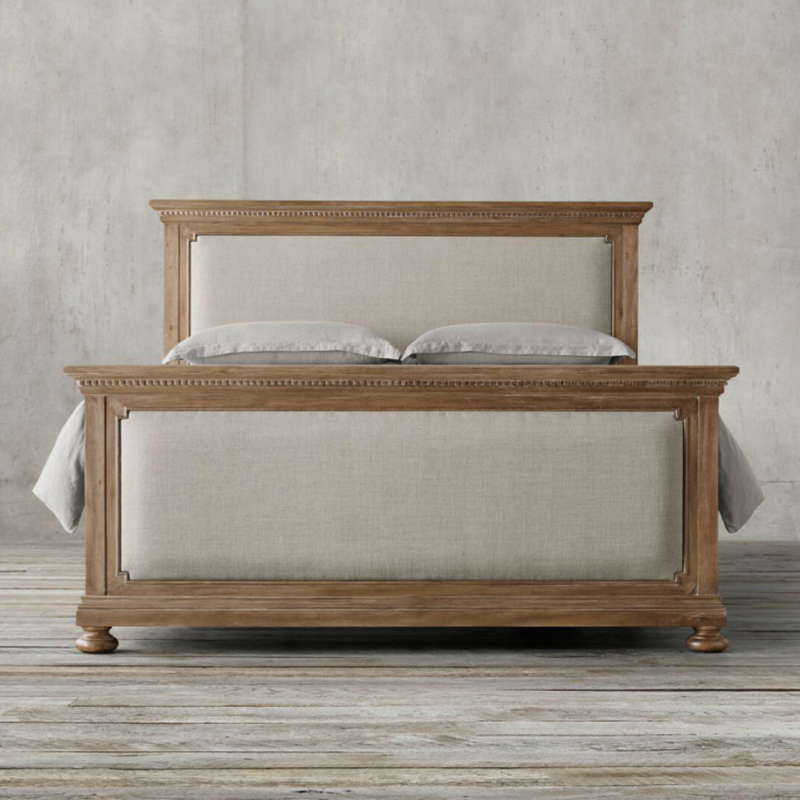 Chateau du Loir Royal Bed (6970515816630)Indulge in royal luxury with our Chateau du Loir Royal Bed. Crafted from wood oak & rebound sponge, wrapped in linen. Available in natural, beige, black, & walnut colors in King, Queen, Double & Single sizes. Transform your bedroom into a sanctuary of opulence and relaxation with this elegant and sturdy bed.